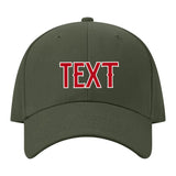 Custom Dark Green Crimson Red Hat