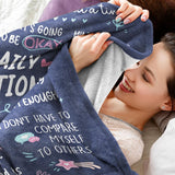 Blanket for Son Gifts, “My Daily Affirmations”, From Mom Dad, Birthday Christmas Graduation Holiday, Inspirational Motivational