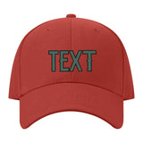 Custom Coral Red Slate Gray Hat 35B21727