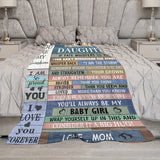 Blanket for Daughter Gifts - You Can't Withstand the Storm, I Am the Storm,” From Mom, Birthday, Christmas, Everyday Encouragement, Inspirational Motivational