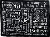 Blanket for Son Gifts, “Dream Joy Hope Blessed Kindness Inspire”, From Mom Dad, Birthday Christmas Graduation, Inspirational Motivational