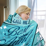 Blanket for Aunt Gifts, “Best Aunt Ever”, From Niece or Nephew, Birthday Christmas Holiday Graduation, Inspirational Motivational