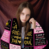 Gifts for Best Friend Blanket, "A Sweet Friendship Refreshes the Soul", From Friend, Birthday, Christmas, Graduation, Inspirational