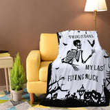 Blanket for Son Gifts, “There It Goes My Last Flying Fu❤️”, From Parents, Birthday, Christmas, Graduation, Motivational Inspirational