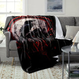 Blanket for Son Gifts, “Nevermore Raven Be Strong”, From Parents, Birthday, Graduation, Christmas, Motivational Inspirational