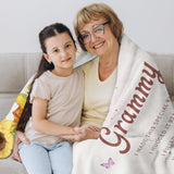 Blanket for Grammy Gifts, “I made this special blanket. I hugged it really tight... I love you”, From Grandchildren, Birthday, Christmas, Inspirational