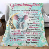 Blanket for Granddaughter Gifts - I’m Proud of You,” From Grandma, Birthday, Christmas, Everyday Encouragement, Inspirational Motivational Blanket