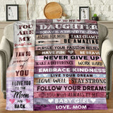 Blanket for Daughter Gifts - You Are My Sunshine I Am So Proud of You - From Mom, Birthday Christmas Graduation, Inspirational Encouragement