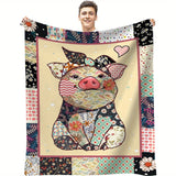 Gifts for Pig Lover Blanket - Love You So Much - From Parents, Birthday, Christmas, Everyday Encouragement, Inspirational Animal