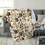 Gifts for Dog Lovers Blanket, "Woof" Pattern Repeat Design, From Pet Owners, Birthday, Christmas, Everyday Encouragement, Motivational Theme