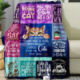 Gifts for Cat Lovers Blanket - There Was a Girl Who Really Loved Cats It Was Me The End. - From Parents, Birthday, Christmas, Everyday Encouragement, Inspirational