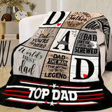 Blanket for Dad Gifts - Dad You're My Hero, World's Best Dad, Top Dad,” From Children, Birthday, Christmas, Everyday, Motivational