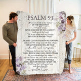 Gifts for Loved Ones Blanket - Psalm 91 Whoever Dwells in the Shelter of the Most High Will Rest - From Family, Birthday Christmas Holiday, Inspirational Faith