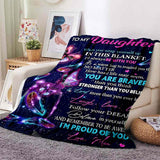 Blanket for Daughter Gifts - To My Daughter When you wrap yourself up in this blanket I'll always be with you,” From Mom, Birthday, Christmas, Graduation, Inspirational Encouragement