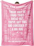 Blanket for Son Gifts, “There May Be Hard Times Ahead But, You've Got This and Consider It a Big Hug”, From Mom Dad, Birthday, Christmas, Graduation, Motivational Inspirational