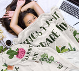 Blanket for Plant Lover Gifts, “Things I Do In My Spare Time”, From Friends Family, Birthday Christmas Holiday, Inspirational Theme