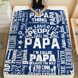 Gifts for Papa Blanket - It's a Papa Thing You Wouldn't Understand - From Children Grandchildren, Birthday Christmas Holiday, Inspirational Motivational