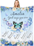 Blanket for Daughter Gifts, “You Are Chosen Made for a Purpose a Child of God”, From Mom Dad Parents, Birthday Christmas Graduation, Inspirational