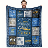 Gifts for Daughter Blanket - I Can Do All Things Through Christ Who Gives Me Strength” Philippians 4