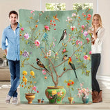 Inspirational Gifts Blanket - Grow through what you go through - From Parents, Birthday, Graduation, Everyday Encouragement, Motivational