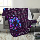 Gifts for Mom Blanket - To my Mom I love you, Mom,” From Daughter, Birthday, Christmas, Everyday Encouragement, Inspirational