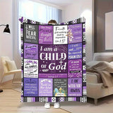 Gifts for Child Blanket - I am a CHILD of God - From Parents, Birthday, Christmas, Everyday Encouragement, Inspirational Faith