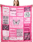 Blanket for Daughter Gifts, “You are Awesome”, From Mom, Birthday Christmas Graduation Holiday, Inspirational Motivational