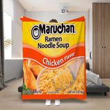 Gift for Ramen Lovers Blanket - Maruchan Ramen Noodle Soup Chicken Flavor - From Friends Family, Birthday Holiday Graduation, Fun Novelty