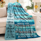 Gifts for Son Blanket - Happy 1 Year Sober Stay Strong and Keep Moving Forward - From Parents, Graduation Birthday Everyday Encouragement, Motivational Inspirational