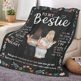 Gifts for Bestie Blanket - To My Bestie You Will Always Be The Sister Of My Soul The Friend Of My Heart,” From Friend, Birthday Christmas Everyday Encouragement, Inspirational