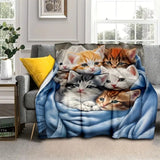 Gifts for Cat Lovers Blanket - Cats are the Best Medicine - From Family, Birthday, Christmas, Everyday Encouragement, Inspirational