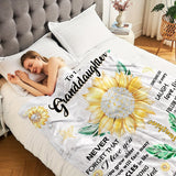 Gifts for Granddaughter Blanket, "To my Granddaughter Never Forget That I Love You", From Grandparents, Birthday, Christmas, Everyday Encouragement, Inspirational Motivational