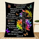 Blanket for Christian Gifts - I Can Only Imagine Surrounded by Your Glory What Will My Heart Feel - From Parents, Birthday Christmas Everyday Encouragement, Inspirational Motivational Blanket