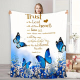 Blanket for Faith Gifts - Trust in the Lord with all thine heart - From Parents, Birthday, Christmas, Everyday Encouragement, Inspirational