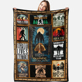 Gifts for Sasquatch Lovers Blanket - Bigfoot Lives Matter - From Family, Birthday Christmas Holiday, Inspirational Mystery