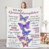 Blanket for Granddaughter Gifts - To My Granddaughter Never Forget How Much I Love You,” From Grandparents, Birthday, Graduation, Everyday Encouragement, Inspirational