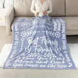 Blanket for Sister Gifts - Best Friends Forever, I Love You to the Moon and Back - From Siblings, Birthday, Christmas, Everyday Encouragement, Inspirational