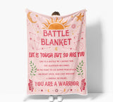Blanket for Son Gifts, “Battle Blanket, Life Is Tough But So Are You”, From Mom Dad, Birthday, Graduation, Everyday Encouragement, Inspirational