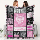 Blanket for Granddaughter Gifts - To my Granddaughter - From Grandma Grandpa, Birthday Christmas Graduation, Inspirational Motivational