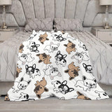 Gifts for Dog Lovers Blanket - Best French Bulldog Friend - From Parents, Birthday, Christmas, Everyday Encouragement, Inspirational