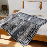 Blanket for Retirement Gifts, “Retirement Rules: Happy Retirement”, From Family Friends, Birthday Christmas Holiday, Inspirational Theme