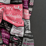 Gifts for Granddaughter Blanket - My Granddaughter is pretty Awesome - From Grandparents, Birthday, Christmas, Graduation, Inspirational Motivational