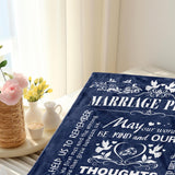 Blanket for Couple Gifts, “Marriage Prayer May Our Words Be Kind and Our Thoughts Gracious”, From Husband Wife, Birthday Christmas Anniversary, Inspirational Faith