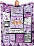 Blanket for Son Gifts, “Sending you a big HUG”, From Parents, Birthday, Christmas, Graduation, Inspirational Motivational