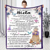 Blanket for Granddaughter Gifts - A Mi Querida Nieta - From Grandma, Birthday, Christmas, Everyday Encouragement, Inspirational Love