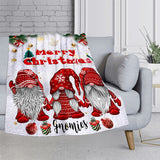 Blanket for Son Gifts, “Merry Christmas Gnomies”, From Parents Mom Dad, Christmas Birthday Holiday, Inspirational