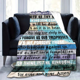 Inspirational Gifts Blanket for Loved Ones - The Lord's Prayer...for ever and ever. Amen. - From Family, Birthday, Christmas, Holiday, Motivational Encouragement