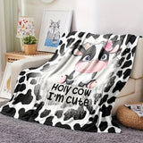 Blanket for Daughter Gifts - Holy Cow I'm Cute - From Parents, Birthday, Christmas, Everyday Encouragement, Cute Animal