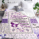 Blanket for Granddaughter Gifts - Love To My Granddaughter Wherever Your Journey In Life May Take You - From Grandma, Birthday Christmas Everyday Encouragement, Inspirational Motivational