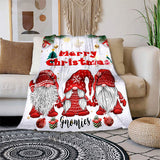 Blanket for Son Gifts, “Merry Christmas Gnomies”, From Parents Mom Dad, Christmas Birthday Holiday, Inspirational
